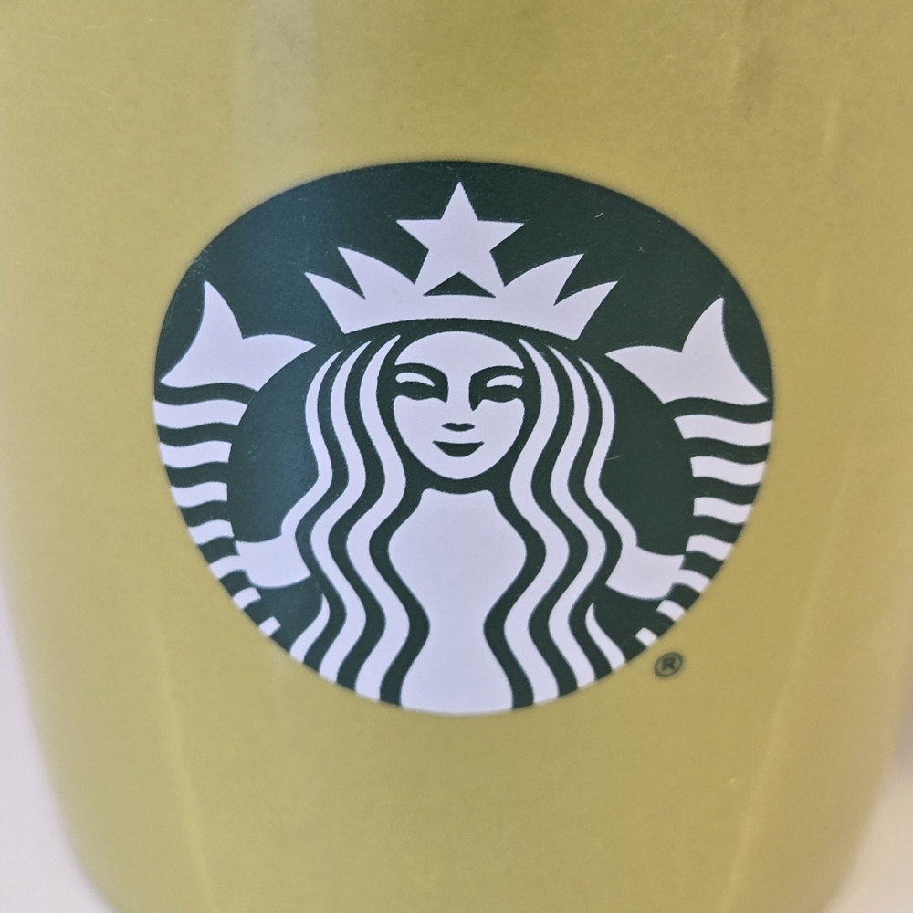 Starbucks Classic Lime Green 10oz Coffee Tea Mug Cup With Mermaid Logo - Picture 2 of 8